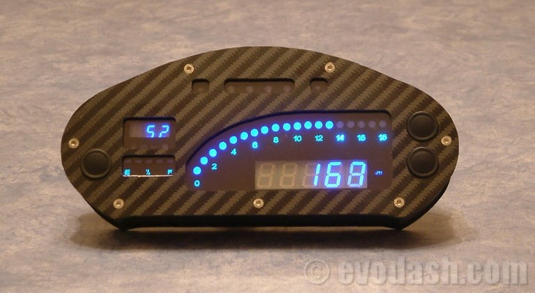 Carbon Fibre Evodash - All Blue theme