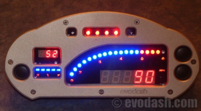 Aluminium Evodash - Blue/Red theme